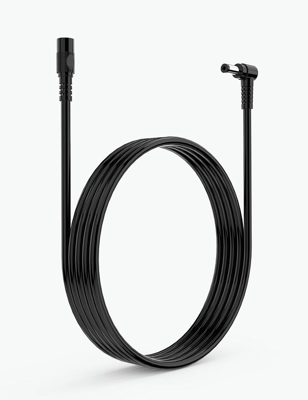 Tonton DC Power Extension Cable 1M - 5.5mm x 2.1mm Right Angle Female to Male Adapter Cord for IP Camera