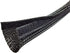 Electriduct 2" Side Entry Cable Wrap Braided Sleeving with Hook & Loop Fastener - 10 Feet, Black