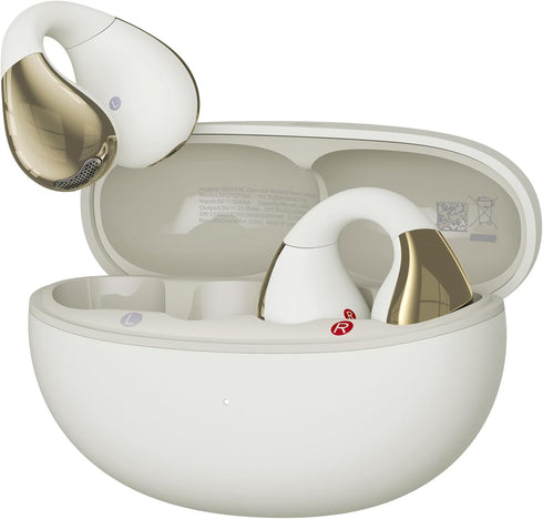 wegear Open-Ear Earbuds, Clip-On Headphones, Open-Ring Comfort Wireless Bluetooth Earbuds, Dual Connection,