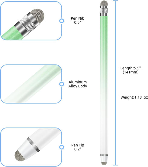 Stylus Pens for Touch Screens(5 Pcs), High Precision Fiber Tips Stylus Pen for iPad Compatible with iPad/iPhone/Android/Tablet and All Universal Touch Screen Devices