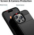 Vofolen Dual Layer Shockproof Wallet Case for iPhone 15 Pro 6.1 Inch, Black with Hidden Card Slot and Slim Hard Shell
