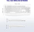 QUASIO 2.4G Wireless Keyboard, Full-Sized Ergonomic Wireless Computer Keyboard with Wrist Rest for Windows, Mac OS