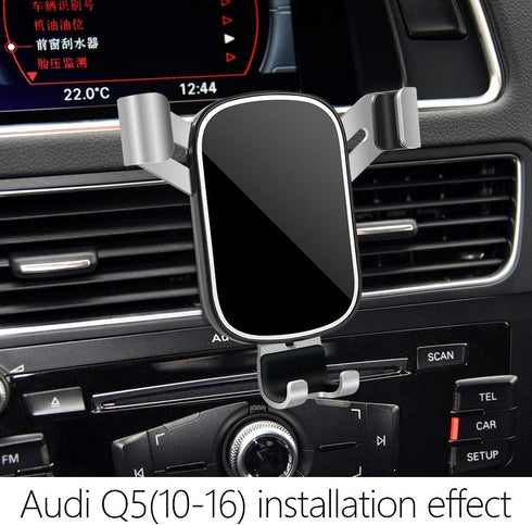 LUNQIN Car Phone Holder for Audi Q5 2010-2016 and Audi SQ5 2014-2017 Auto Interior Accessories Best Phones Mount Cell Cellphone Mobile Cradle Charging Navigation Bracket Screen Air Vent Accessory