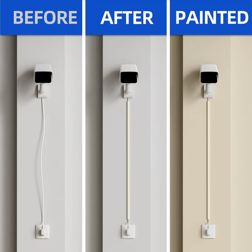 Delamu Beige Cord Hider, Mini Size Wire Covers for 1 Wire on Wall, Paintable Cable Cover Raceway