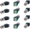 Cctv4Less BNC Male Balun Connector for Coax CAT5, CAT6, CAT7 to BNC Male Adapter - CCTV Video Transmission