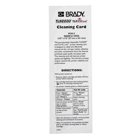 Brady PCK-5 TLS 2200 and BMP61 Label Printers Accessory, Cleaning Kit, Black