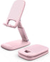 Lamicall Pink Phone Stand for Desk, Rose Gold Cell Phone Holder, Desktop Accessories for iPhone 14 Pro Max, 4-8''