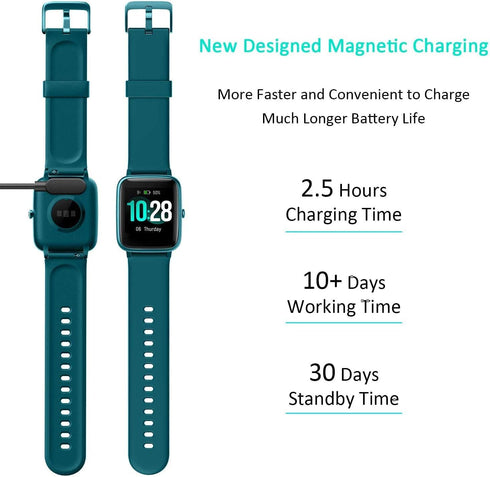 Fitpolo Smart Watch for Men Women, 1.8” Touchscreen, Bluetooth Call, Alexa Built-in, 24/7 Heart Rate, IP68 Waterproof
