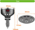Car Charger, 120W 3-Socket Cigarette Lighter Power Adapter with Dual USB and LED Voltage Display