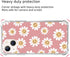 Indie Smile Face Flower Daisy Power Case for iPhone 13, Hippie Retro 90s Pink Aesthetic for Girls Boys Women Men