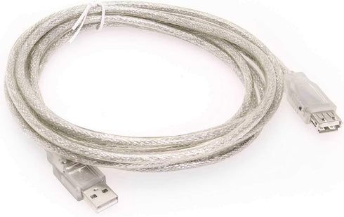 2.0 10ft) USBGear USB Hi-Speed A to A High Performance Extension Cable (Clear