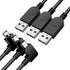Mini USB Cable, 90 Degree USB 2.0 A to Mini B, Right Angle USB 2.0 A-Male to Mini-B Adapter Cord, 3pcs for Dash Cam