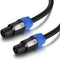 EBXYA 6 Feet Speakon Speaker Cable, 12 AWG Neutrik NL4FX (NL4FC) Wire, 2 Conductor Audio Cables