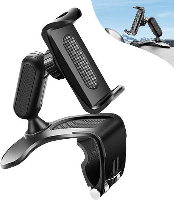 AMZAUTO Car Phone Holder Mount, 360 Degree Rotation Car Dashboard Phone Holder, Universal