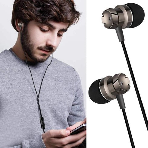 3 Packs Earphones with Remote & Microphone, In-Ear Stereo Sound, Noise Isolating for Smartphones, Laptops, Gaming