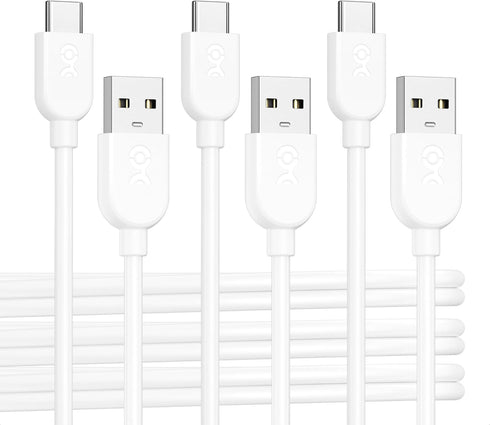 Cable Matters 3-Pack Extreme Flexible USB A to USB C Cable 6ft White, USB to USB C Charging Cable for iPhone 15/15