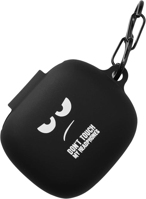 kwmobile Silicone Case Compatible with JBL Live Pro 2 TWS Case Cover, Don't Touch My Headphones