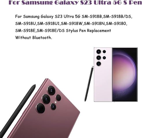 2 Pcs Galaxy S23 Ultra S Pen Replacement for Samsung Galaxy S23 Ultra All Versions Touch Pen Stylus Pen,SM-S918N,SM-S9180,SM-S918E,SM-S918E/DS 5G S Pen (Purple)