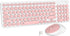 FD iK6630 Wireless Keyboard and Mouse Combo - 2.4GHz USB Cordless, Cute Round