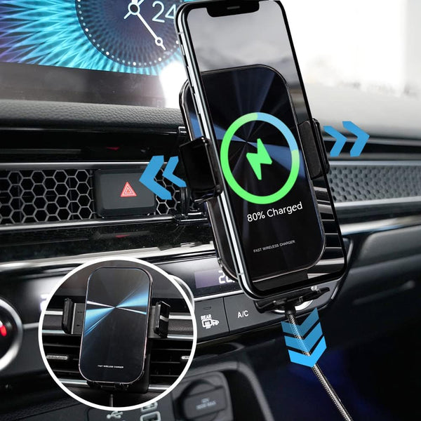 Wireless Car Charger for Honda Civic 2024-2022, Customized Wireless Charger Pad with Auto-Clamping, 15W Qi Fast Charging