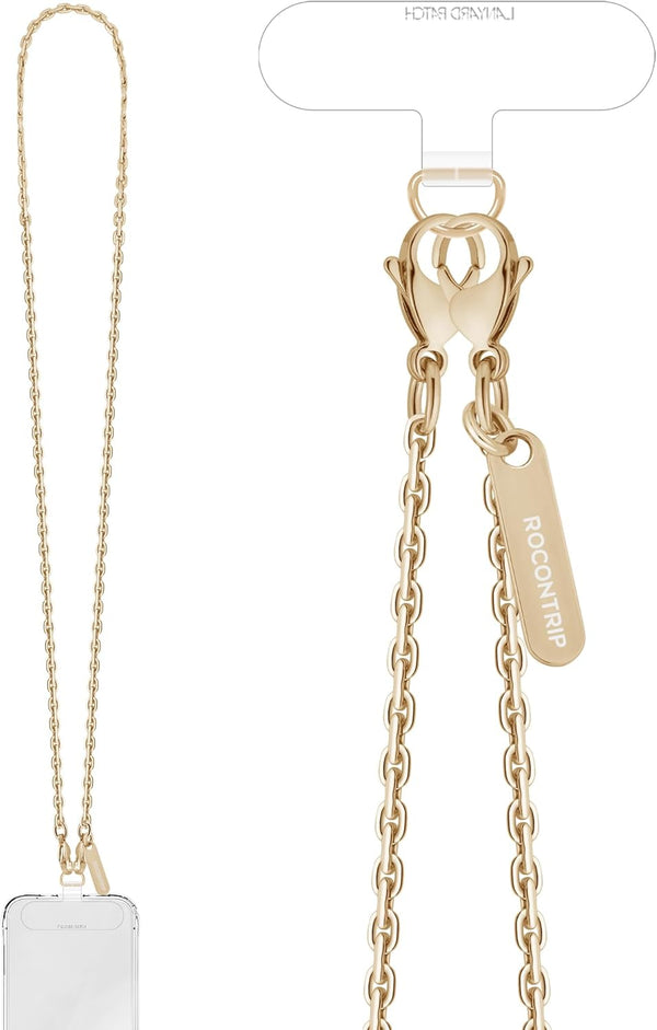 ROCONTRIP Phone Chain Crossbody Phone Strap with 2 Tether Tabs Detachable iPhone