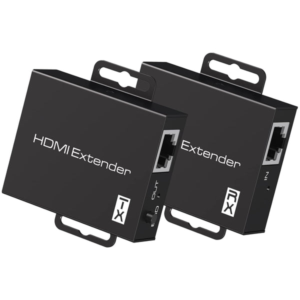 HDMI Extender Over Ethernet Cat5e/6 Adapter Converter Repeater Balun Transmitter Receiver Power Over Cat, Supports Full