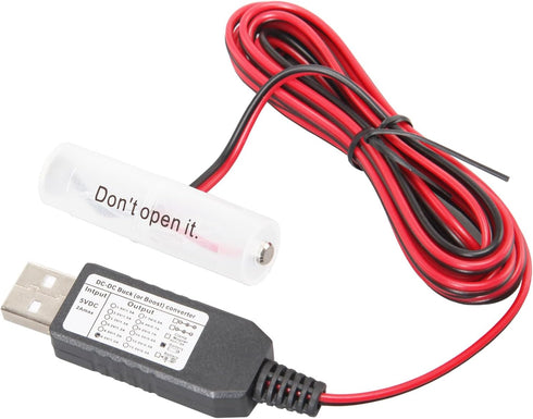 KAABEE 5V 1.5V 3V 4.5V 6V 9V 1 4pcs 78INCH (4AA-6V) Battery Eliminator Replace Kit USB to Power Supply Converter to AA