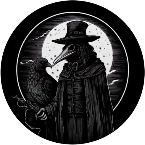 PopSockets Standard PopGrip Black Crow Death Plague Doctor Occult Aesthetic Raven
