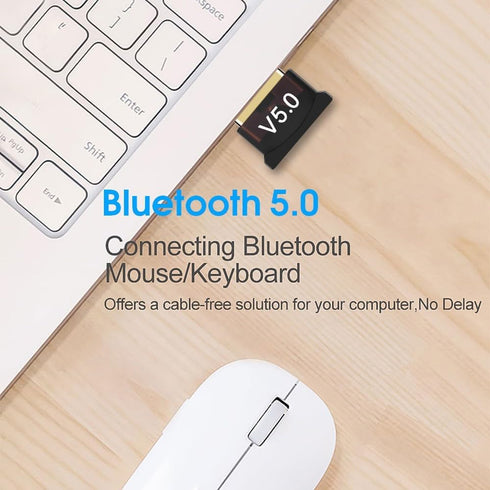 USB Bluetooth Adapter for PC, Bluetooth 5.0 Transmitter Dongle Stick, Bluetooth Receiver Adapter for Notebook