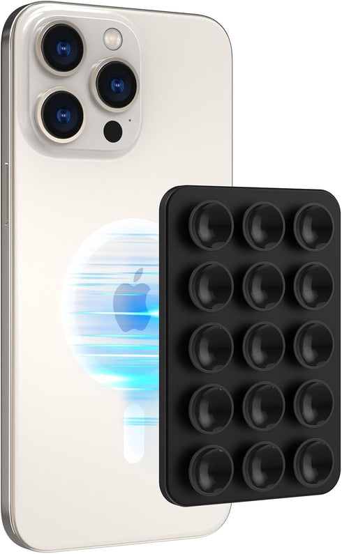 AHASTYLE Silicone Suction Phone Case Stand for iPhone 15/14/13/12 Series, Magnetic Suction Cup Mount for TikTok Videos