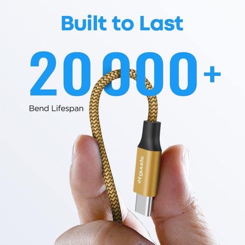 etguuds Gold USB C Cable 3.3ft Fast Charging, 2-Pack Braided USB to USB C Cable for Samsung Galaxy S23 S22 S21 S20