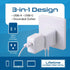 Ceptics (CTU-6) Japan, Philippines Travel Adapter Plug with USB-A + USB-C - Usa Input - Type A - Ultra Compact