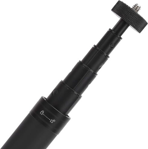 GOWENIC 6-Section 3 Telescopic Extension Rod, Aluminum Alloy Portable Selfie Stick, Axis Gimbal Stabilizer Extension