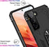 IKAZZ Galaxy S22 Case, Military Grade Shockproof Heavy Duty Protective Phone Case with Magnetic Kickstand - Black