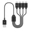 Duttek Micro USB Multi Charging Cable 1.5FT, Micro USB Splitter Cable, USB2.0 Type A Male to Four Micro USB Multi