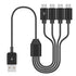 Duttek Micro USB Multi Charging Cable 1.5FT, Micro USB Splitter Cable, USB2.0 Type A Male to Four Micro USB Multi