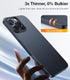 TORRAS 16 16 16Pro 6.3 inch, Slim Fit for iPhone Pro Case, Ultra Thin for iPhone Pro Case, Lightweight Matte