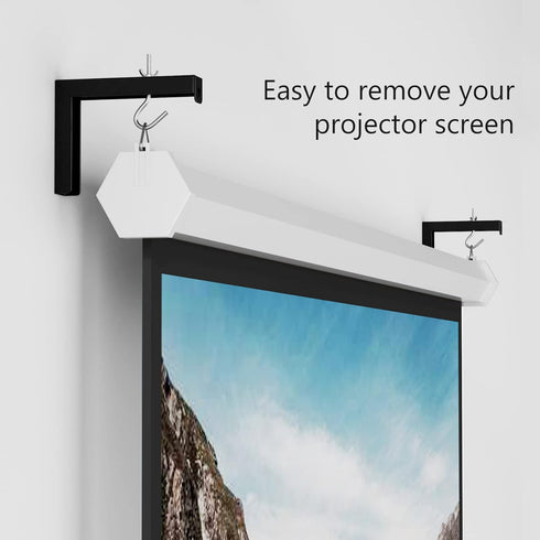 WALI Universal Projector Screen Ceiling Mount with Adjustable Extension Kit, Holds up to 66 lbs, Black