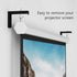 WALI Universal Projector Screen Ceiling Mount with Adjustable Extension Kit, Holds up to 66 lbs, Black