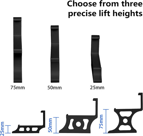Generic 3-Height (25mm-75mm), Installation(50mm Soundbar Stand Compatible with Arc, Adjustable Riser Base Sturdy Base