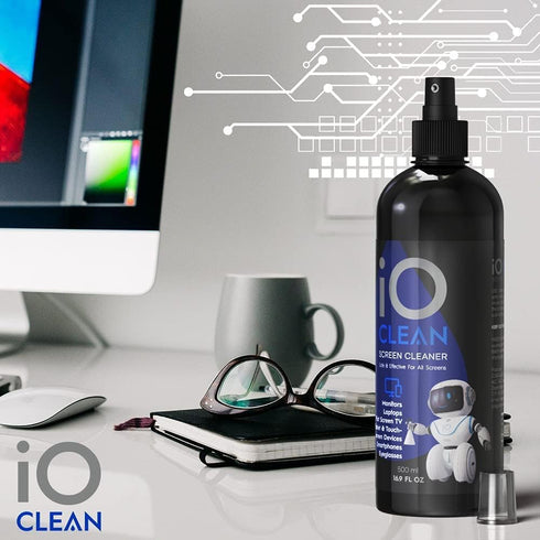Screen Cleaner Spray (16oz+16oz), Large 32oz Kit for LCD LED TVs, Smartphones, Laptops, with Microfiber Cloths