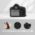 Soft Silicone Camera Case Cover for Canon Rebel T6/1300D, T7/1500D DSLR - Black with Button Marking