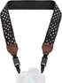 USA Gear TrueSHOT Neoprene Camera Neck Strap - Padded with Pockets and Quick Release Buckles (Polka Dot)