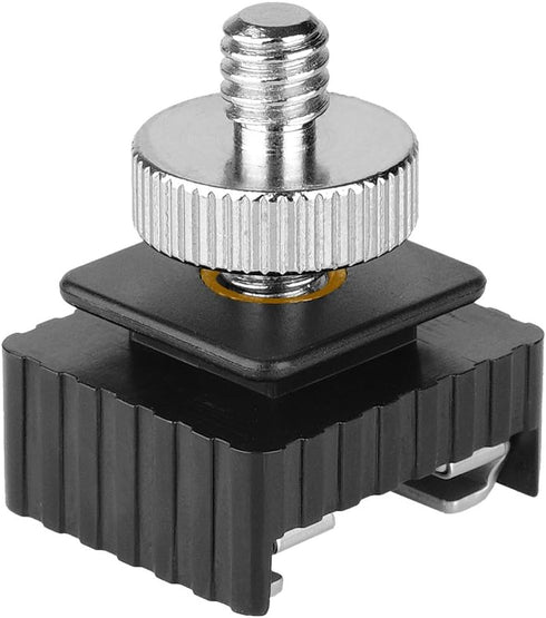 1/4 1/4"-20 Flash Shoe Mount Adapter to Thread Hole with Male Tripod Screw Adapter for Light Stands Umbrella Holder