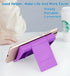 Cell Phone Stand for Desk 2 Pack, Foldable Adjustable Tablet Holder for Mobile Phones, Pink and Purple