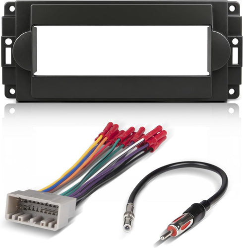 NuIth Single Din Radio Installation Dash Kit W/Radio Wiring Harness for 2005-2007
