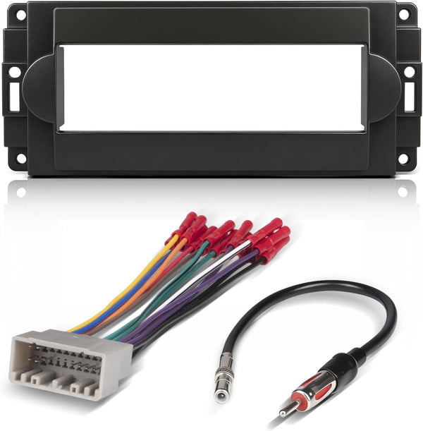 NuIth Single Din Radio Installation Dash Kit W/Radio Wiring Harness for 2005-2007