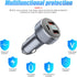 72W Fast Car Charger Adapter, Dual USB Fast Charging Type C Car Charger with LED Display Adapter, QC 3.0 PD Cigarette Lighter Adapter for Laptop Smartphone, 3 in 1 Power Delivery for All Car by Moioee