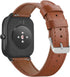 FitTurn Leather WatchBand for Cubitt CT4/CT2 Pro GPS Smart Watch, Replacement Sport Wrist Strap with Stainless Metal