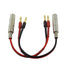 1/4 TS to Banana Plug Speaker Cable 6.35 mm 1/4" Female to Banana Plug Speaker Mono Adapter 8 inches 2pack